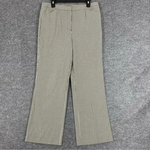 i. e. Trouser Pants Womens Size‎ 12 Black Cream Striped New Dress Pants